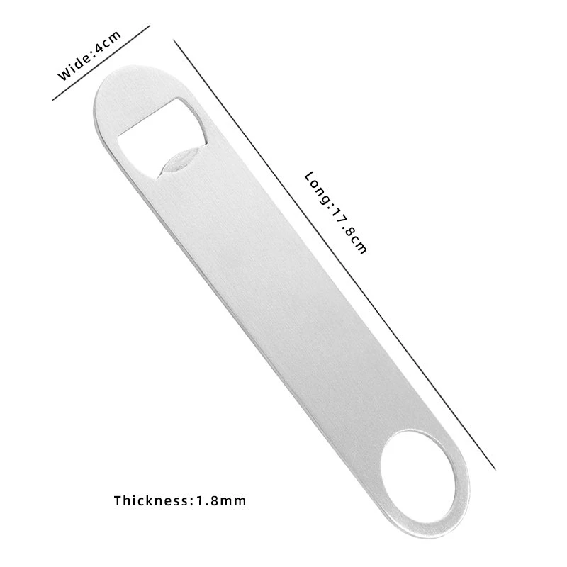 Amazon Hot Selling Blank Sublimation Custom Bottle Opener Bar Beer Bottle Opener 420 Stainless Steel Flat Bottle Opener