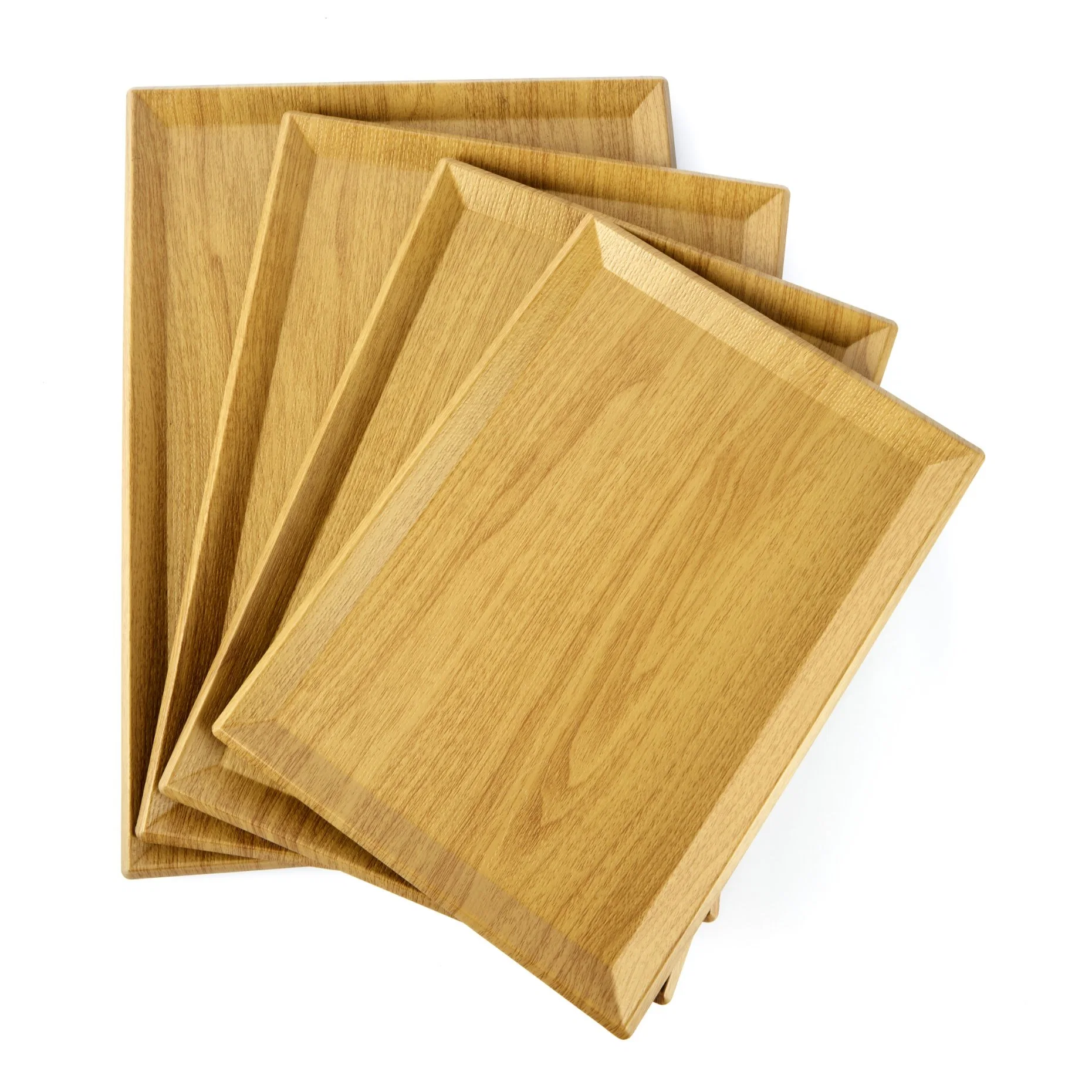Wooden Design Rectangle Plastic Trays with Different Sizes