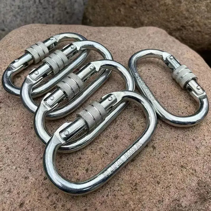 Outdoor Rock Climbing O-Type Main Lock Mountaineering Safety Buckle Carabiner Load-Bearing