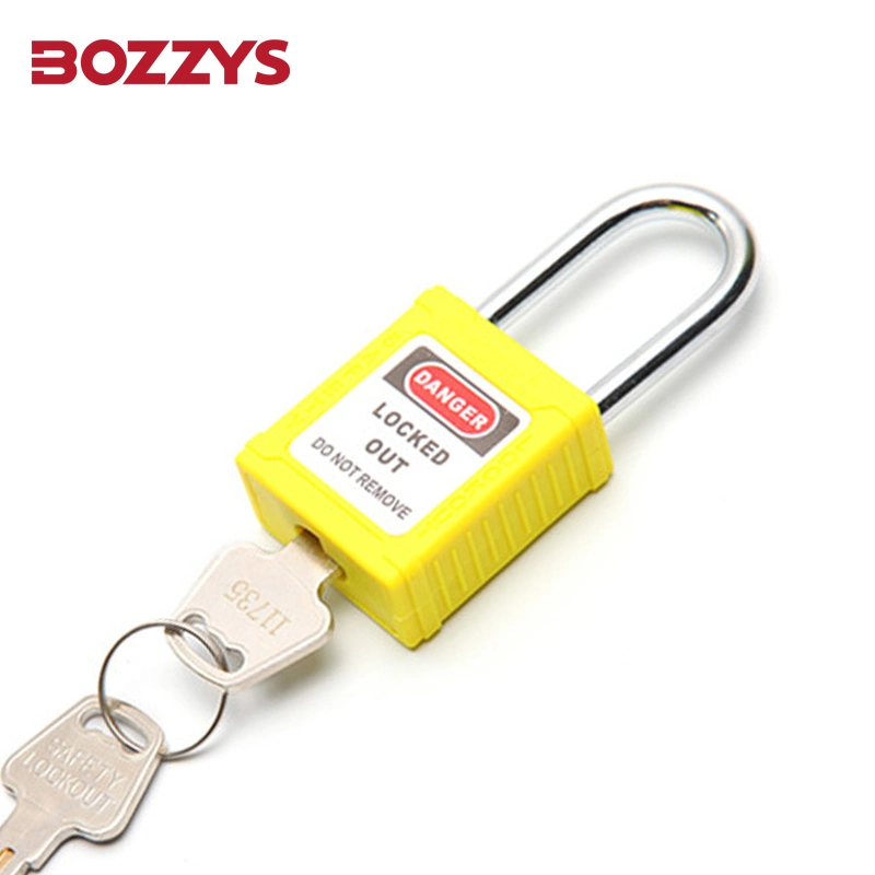 6*38mm Insulated Nylon Shackle Safety Padlock with Master Key for Industrial Lockout