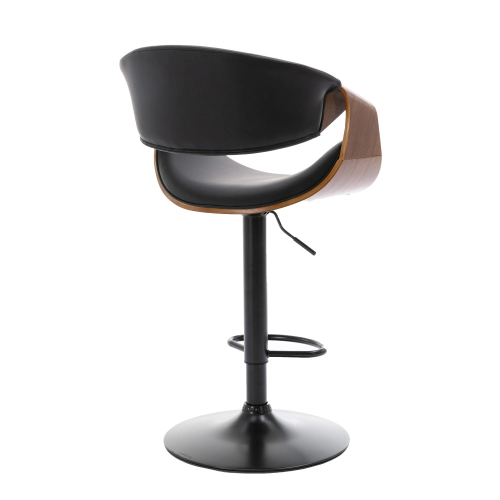 Adjustable Bar Stool with Bent Wood Counter Stool with PU 1 Piece