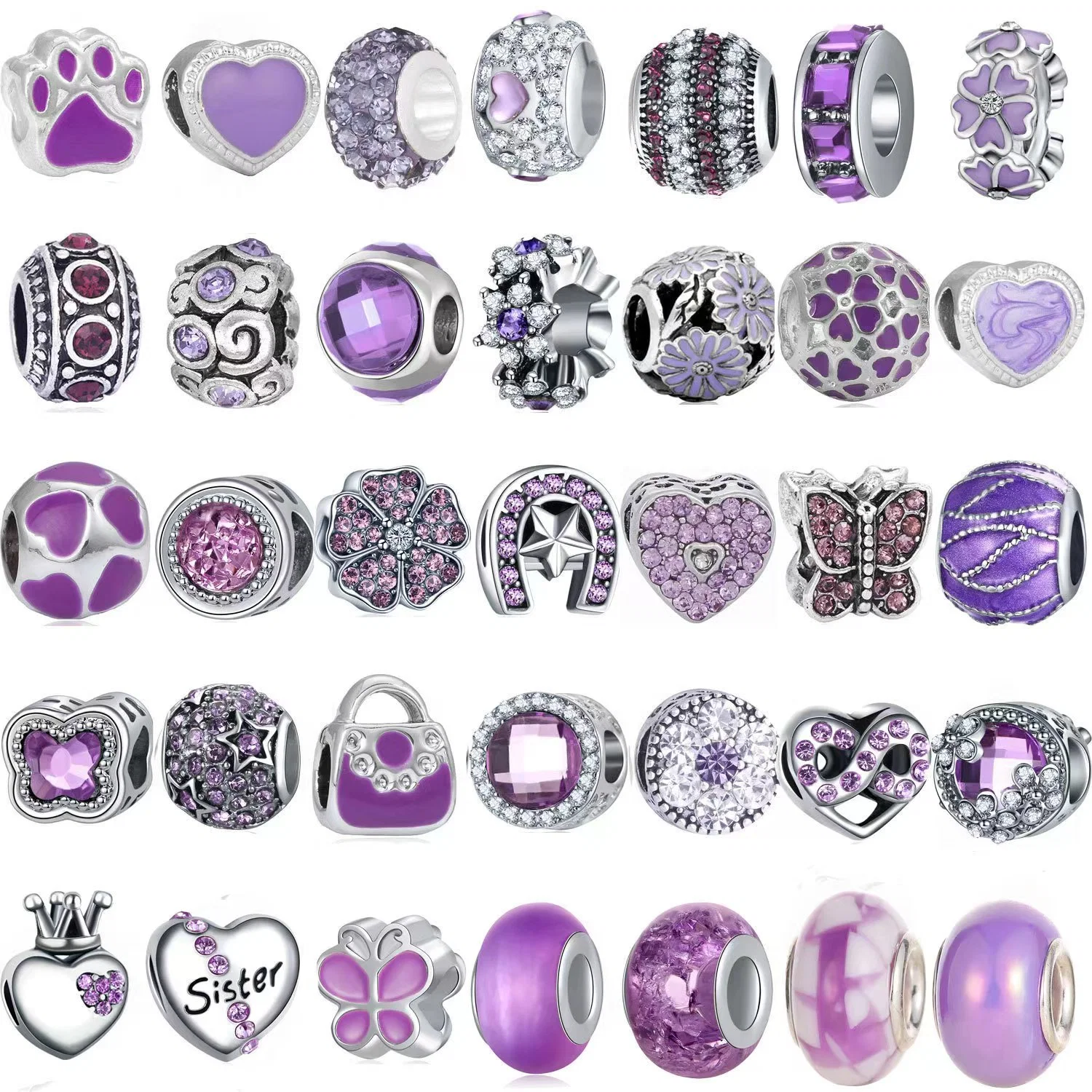 Colourful Metal Beads Metal Pendants DIY Jewelry Set DIY Jewelry Accessory