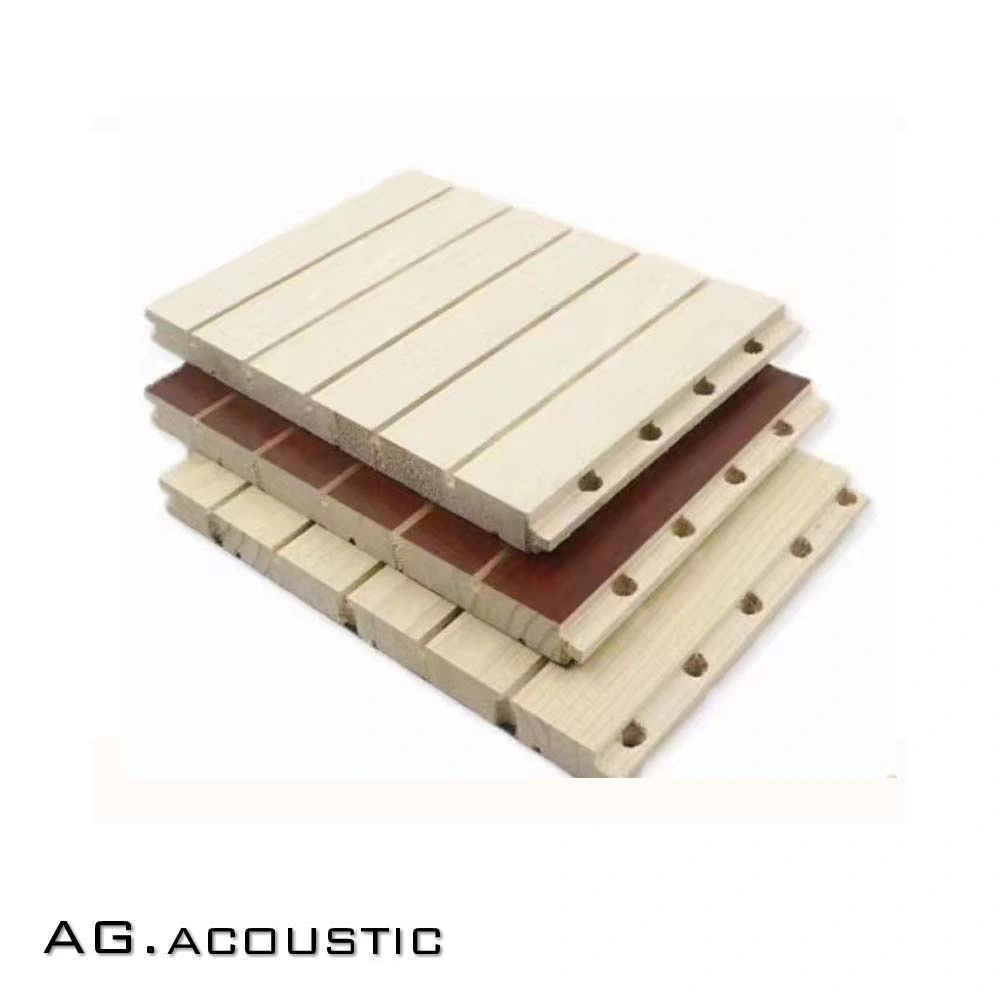 AG. Acoustic Eco MDF Core Wood Timber Grooved Sound Insulation Wall Panels