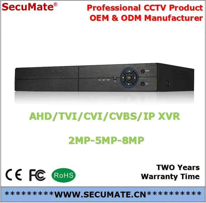 Secumate H. 265 32 Channel 5 MP Xvr Xmeye DVR Gravador Gravador de Vídeo Digital de segurança