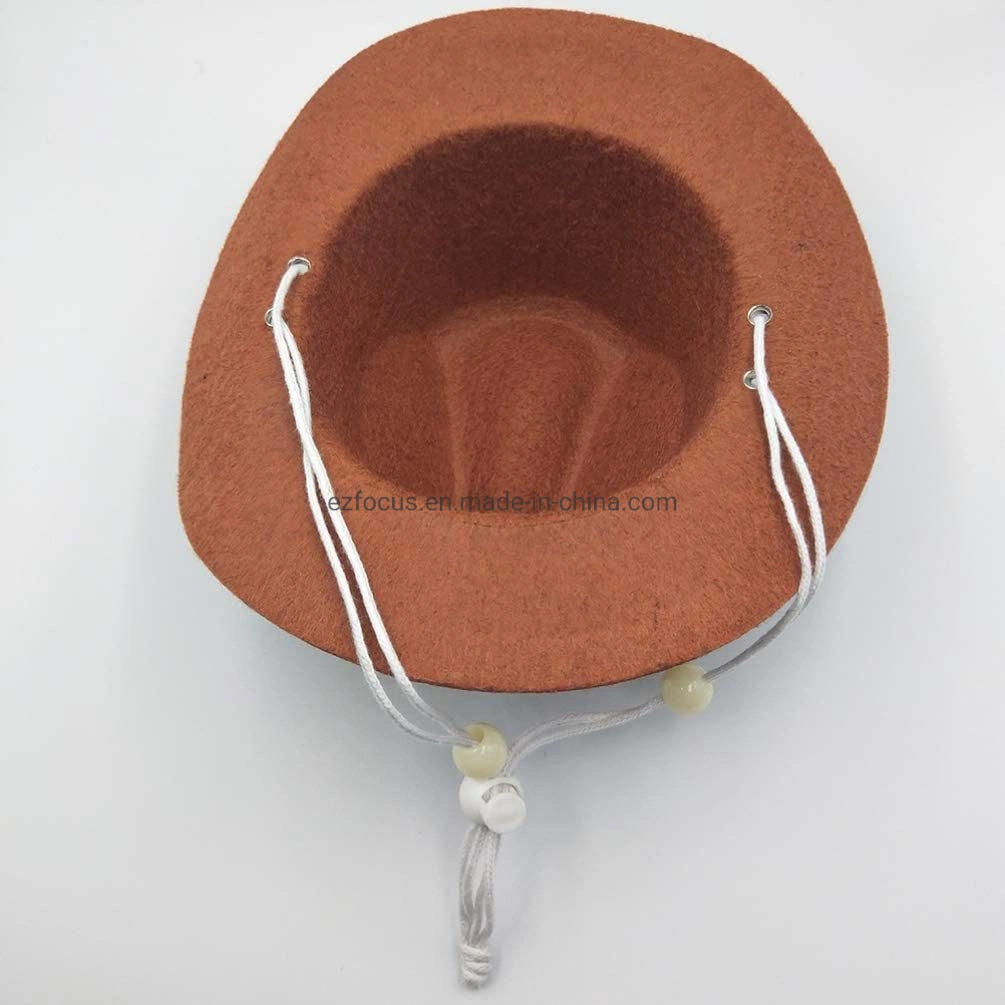 Cowboy Hat Dog Pet Costume Accessories with Adjustable Rope Design Wbb12443