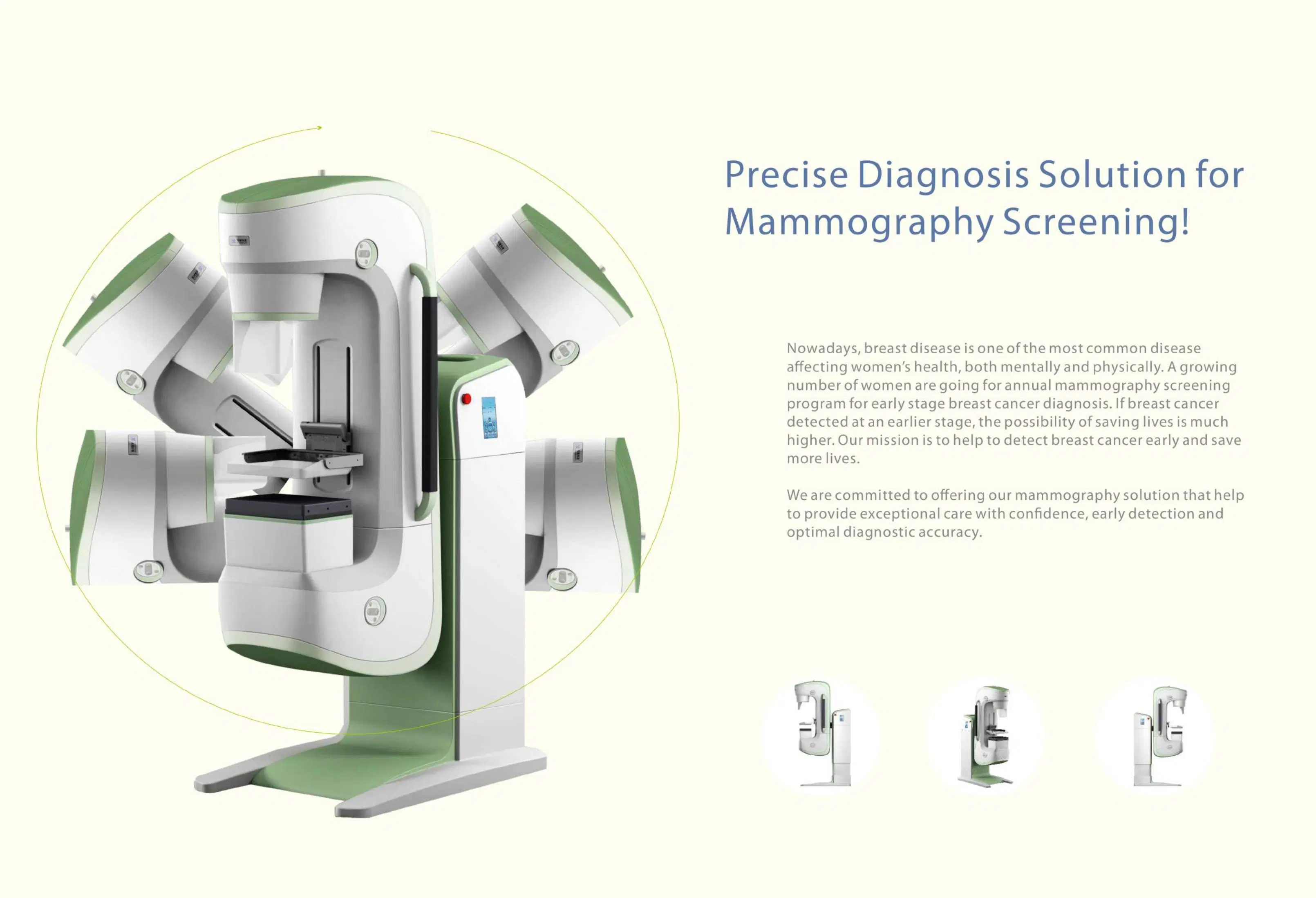 High Frequency Medical Mammography System Breast Diagnostic Digital Mammography Device