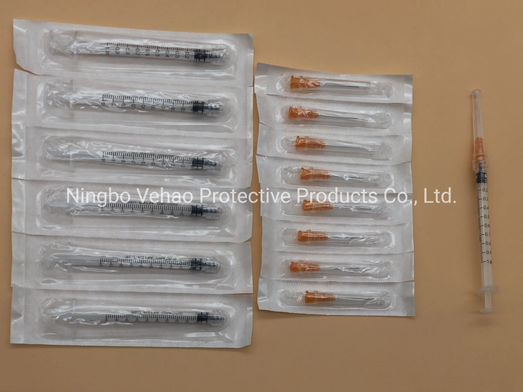 High quality/High cost performance  Medical Disposable Syringe Plastic Vaccine Syringes With Needles