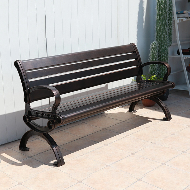 Good Quality Outdoor White Aluminum Park Gardern Furniture Long Bench