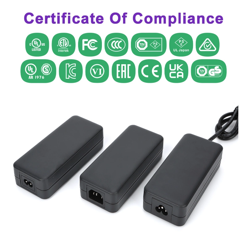 12V 15V 24V 26V 30V 36V 42V 48V 4A 5A 6A 10A 15A 20A Power Adapter CE GS Ukca FCC UL SAA C-Tick PSE Kc Switching Power Supply Power Adapter/24V5a Power Adapter