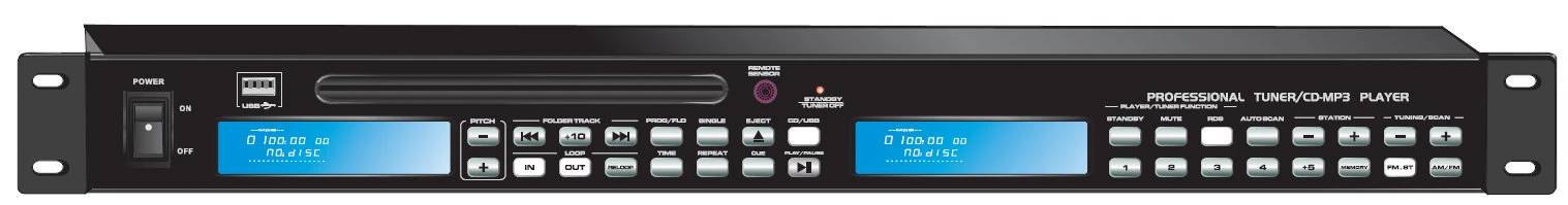 Adresse complète du système public de radio FM de jeu de CD/MP3 Player avec tuner