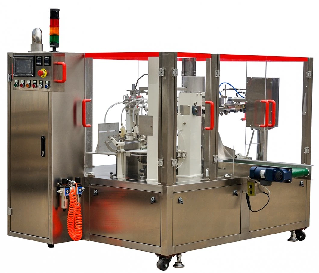 Pre-Made Pouch Automatic Packing Packaging Machine for Sealing Filling Doypack Zipper Bag of Coffee/Milk Flour/Powder/Masala/Sugar/Salt/Instant Noodle Seasoning