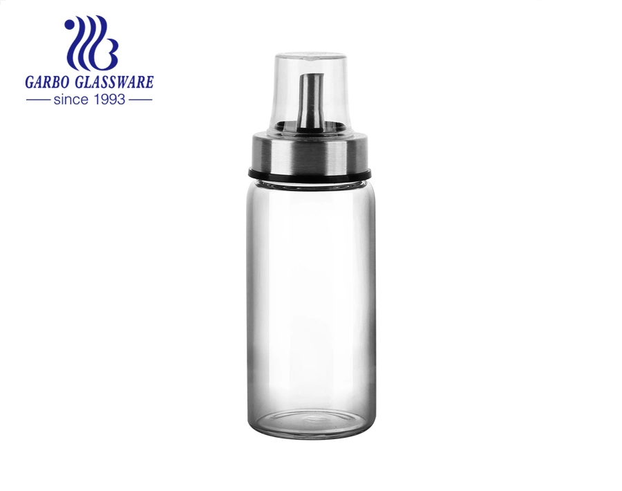 Juego de botellas de aceite de vidrio transparente Cocina SAL condimento mezcla de condimentos Frascos frascos frascos almacenamiento de recipientes con tapa