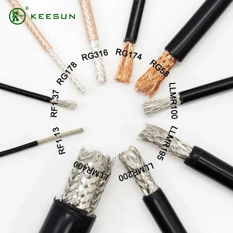 Factory Directly Sale Good Quality High Temperature PTFE Insulation RF Coaxial Cable Rg178 Rg179 Rg316 for Antenna