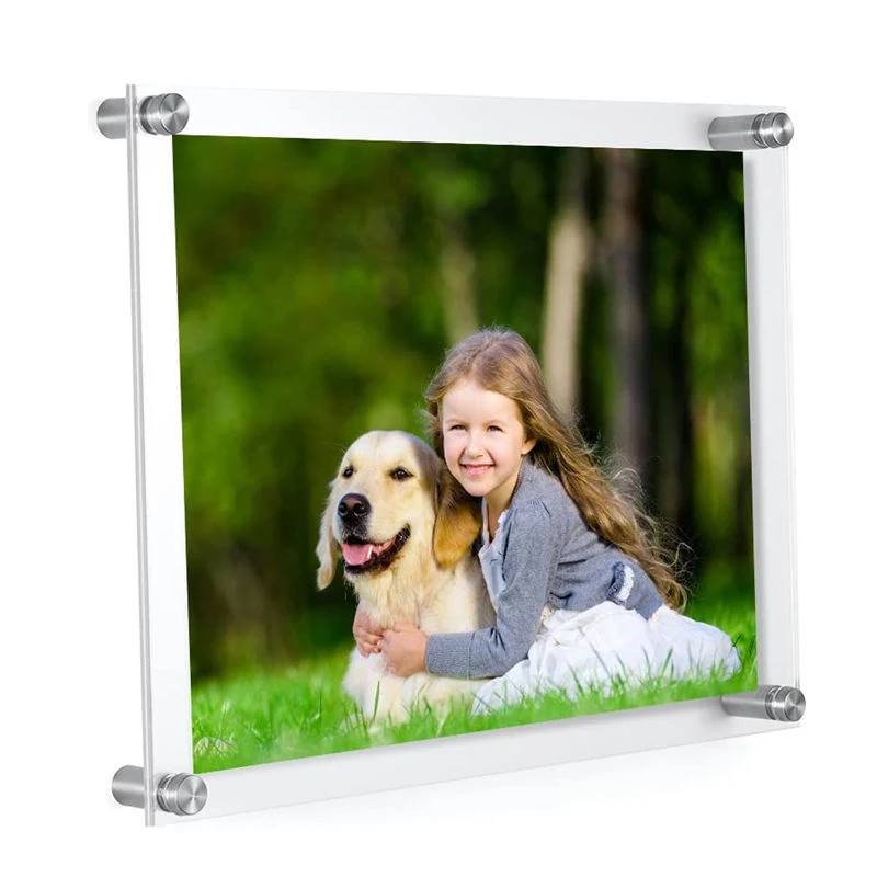 LED Digital Keychain Crystal Perspex Acrylic Picture Photo Frame