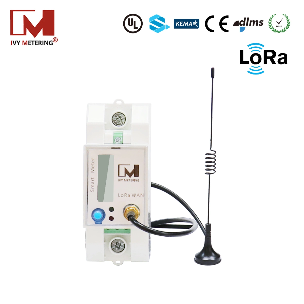 Compteur d'énergie électrique Lorawan 915 868 MHz compteurs de puissance Lorawan Appareil de mesure sur rail DIN Lora