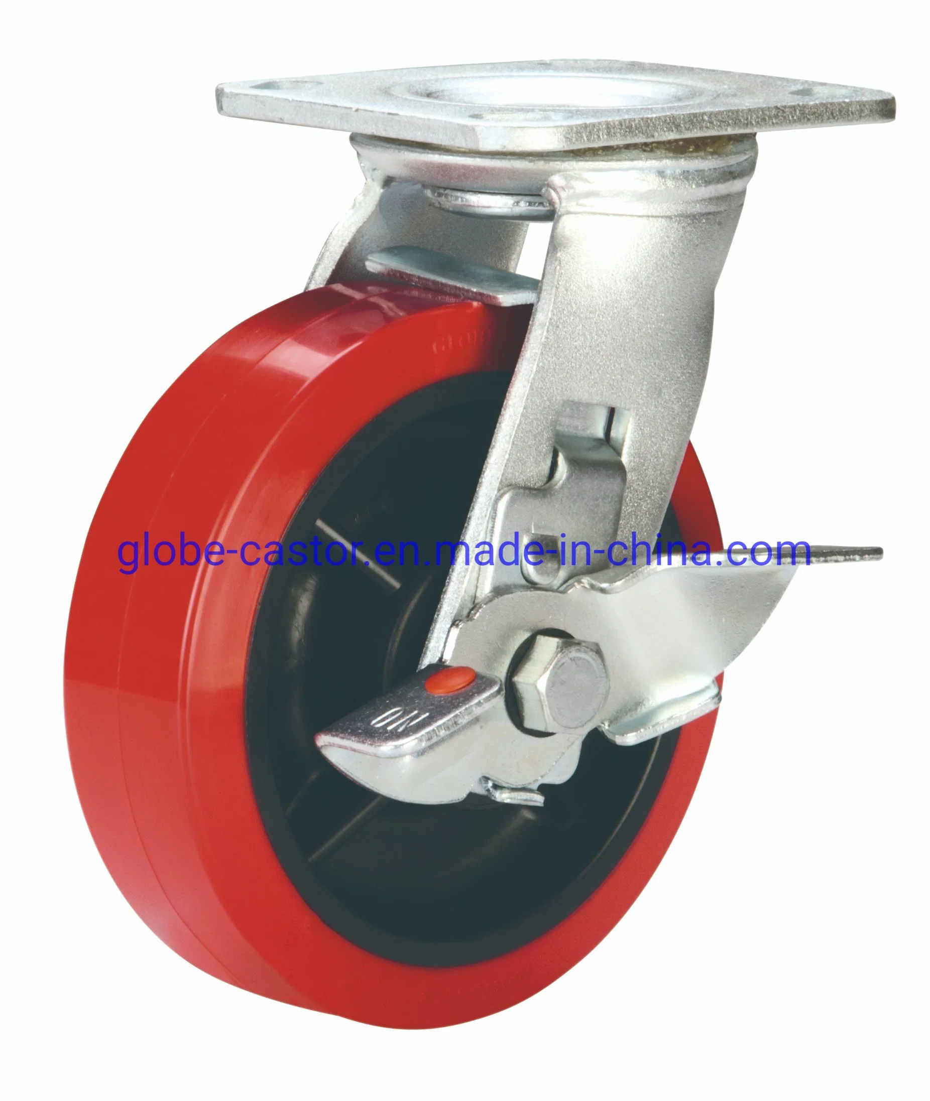 Medium Heavy Duty 4-8 Inch Caster Wheel PU/ Nylon/ Rubber Material