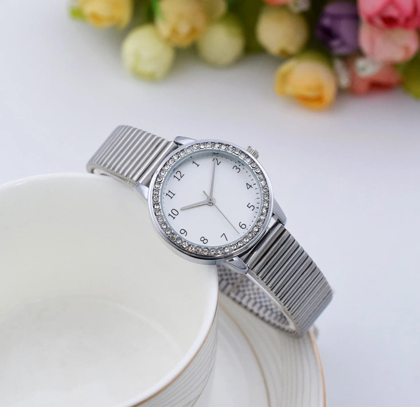 ساعة هدية من الفولاذ المقاوم للصدأ ساعة كوارتز ساعة ساعة الأزياء سيدة مراقبة مراقبة ترويجية