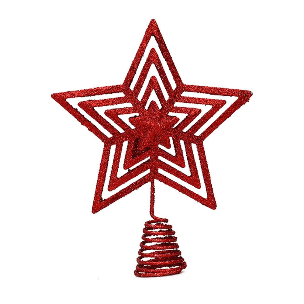 Wrought Iron Christmas Tree Decoration Pentagram Spring Christmas Tree Top Star