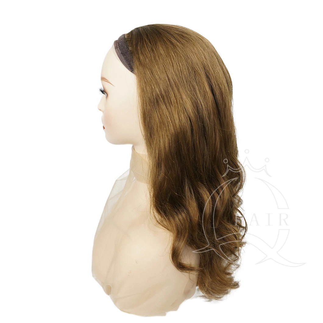 Uma qualidade superior 100% de cabelo humano Virgem rabo-de-feitas de cabelo Peruca Maravilha Peruca Bandfall Peruca Metade Peruca Cabeleiras personalizado para senhora com salão ou utilização médica