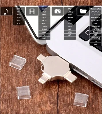 High Quality 4-in-1 Multifunctional USB Flash Disk From 8GB-128GB New