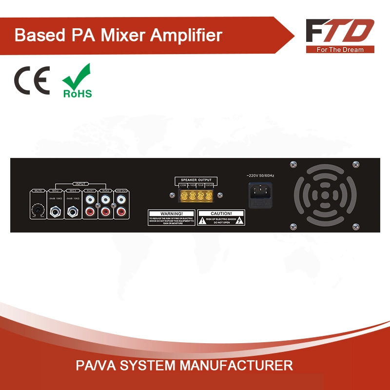 Sistema de megafonía sistema PA Audio amplificador mezclador