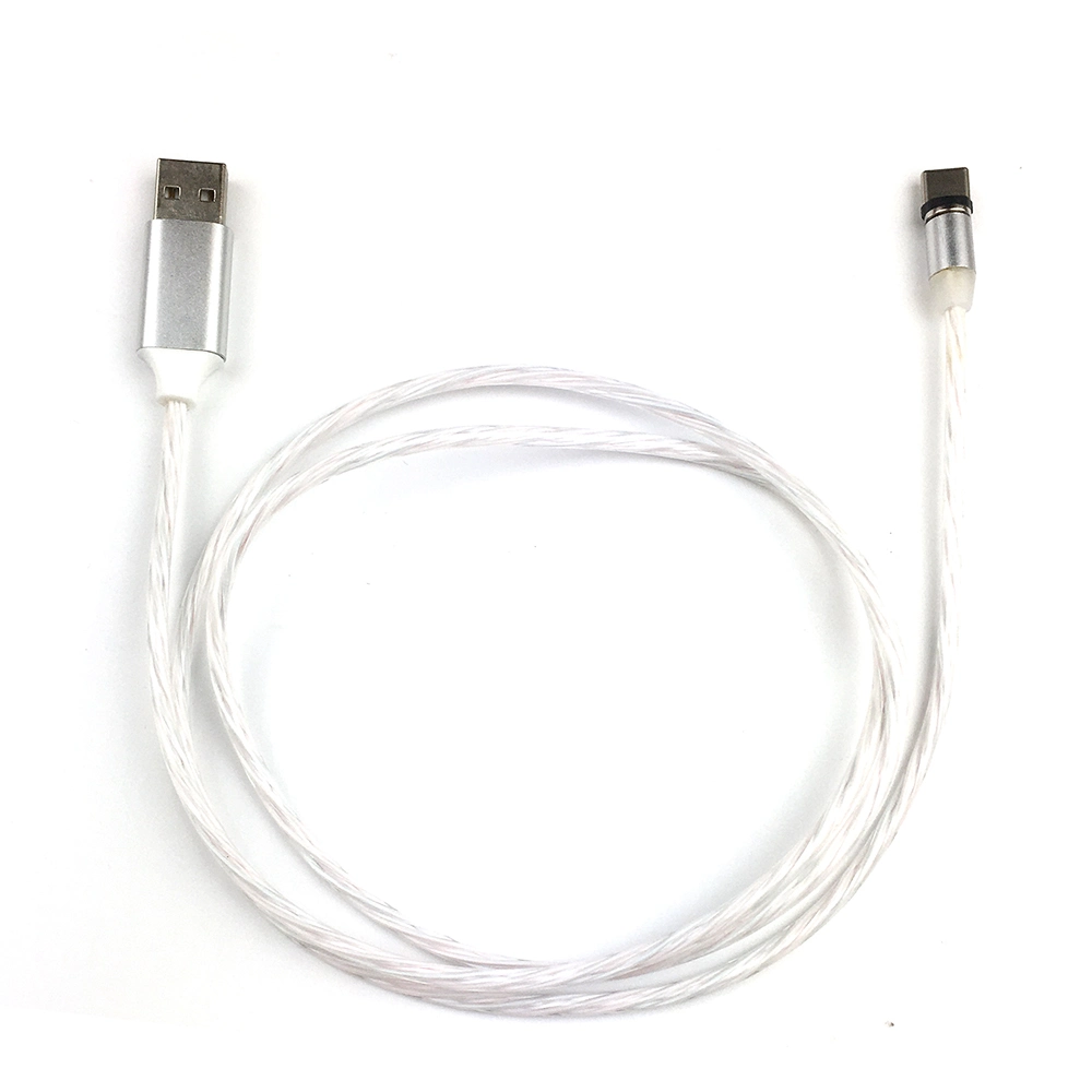 Luz LED de colores Cable de teléfono móvil de Micro-USB Cable de carga
