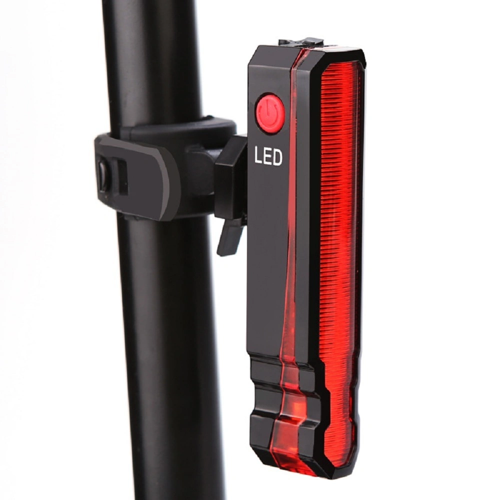 Flash de luz de seguridad de la luz de advertencia para todos los manillares luz trasera de la bicicleta recargable Universal USB bicicleta casco de la luz trasera Bl18308