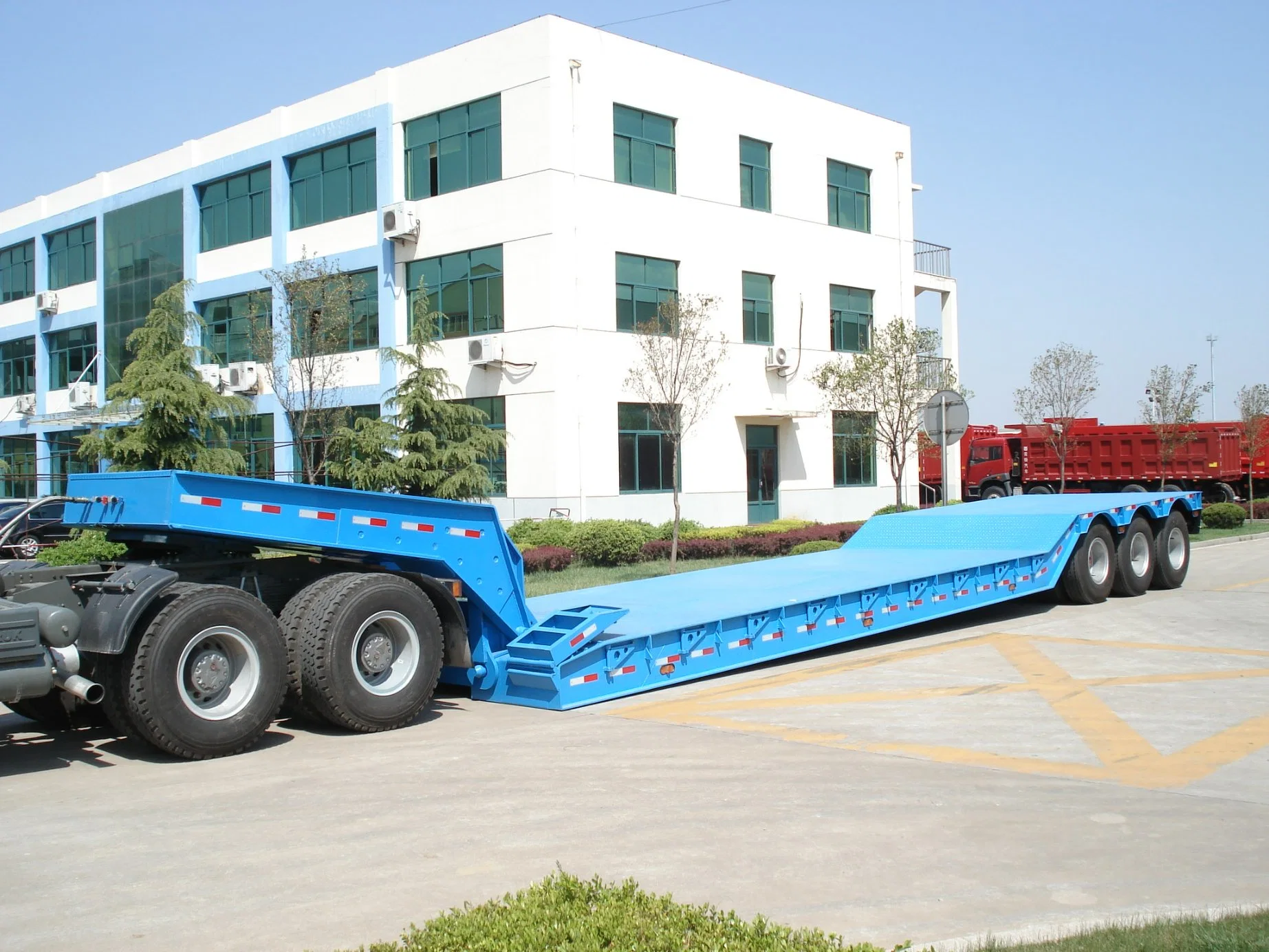 Removable Swan Neck Drop Deck Semi Trailer Low Bed