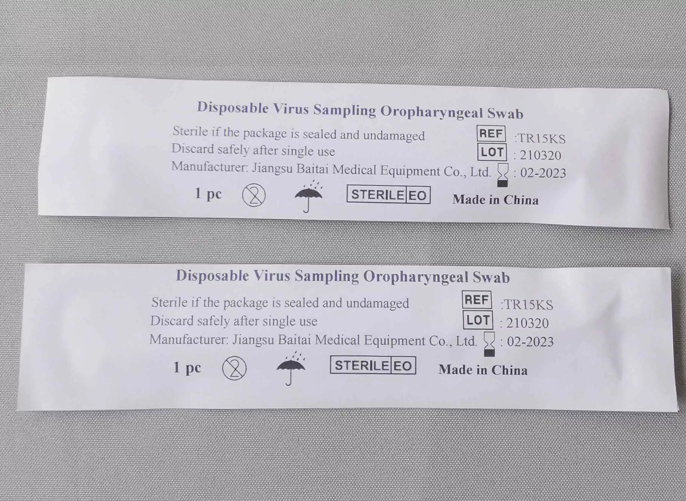 Disposable Virus Sampling Swab, Sterile Oral/Oropharyngeal Swab