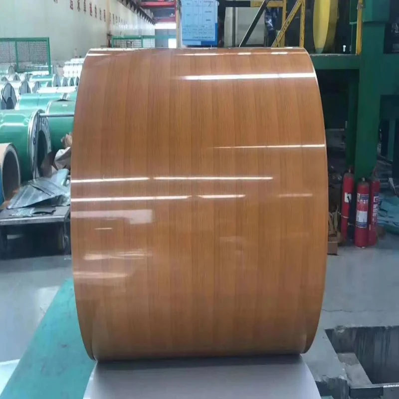 0.35mm 0.37mm Wooden PPGI Steel Color Coated Coils with 1250 1500mm