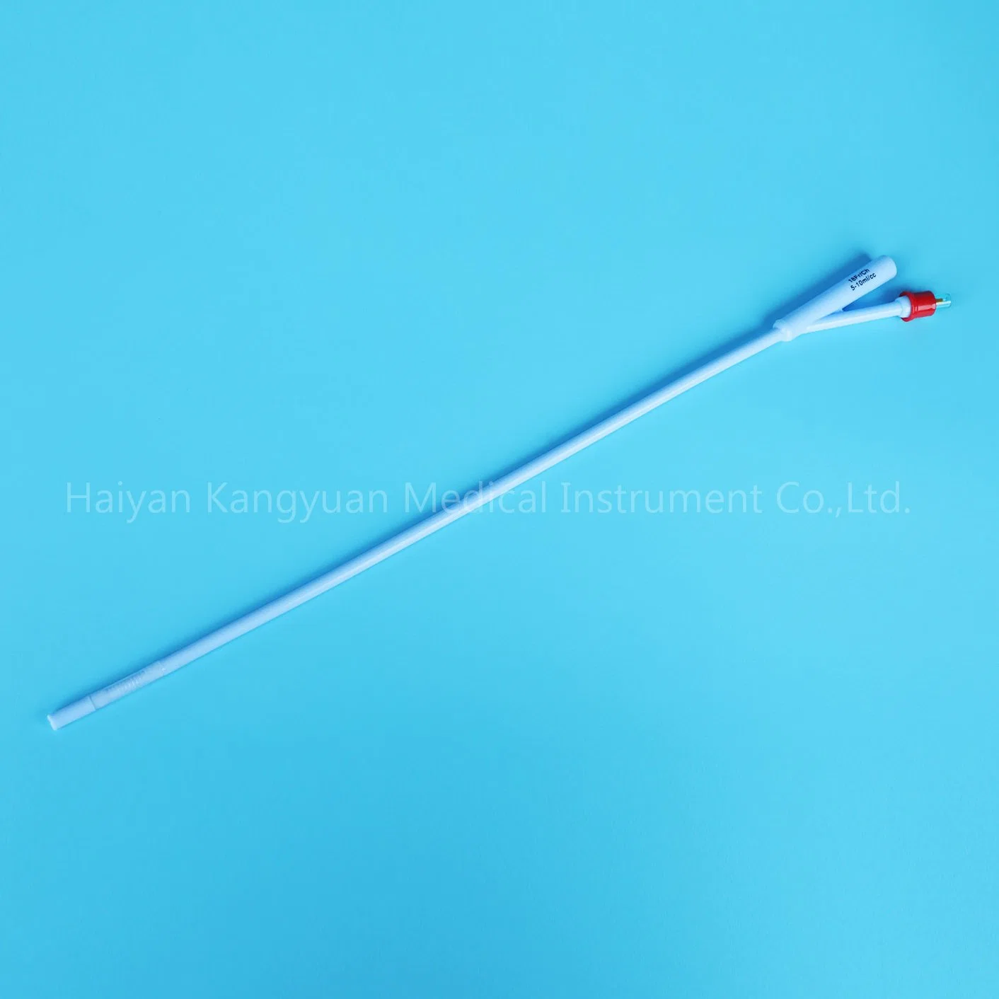 2 Way Blue Silicone Foley Catheter with Unibal Integral Balloon Technology Integrated Flat Balloon Open Tipped Suprapubic Use Catheter