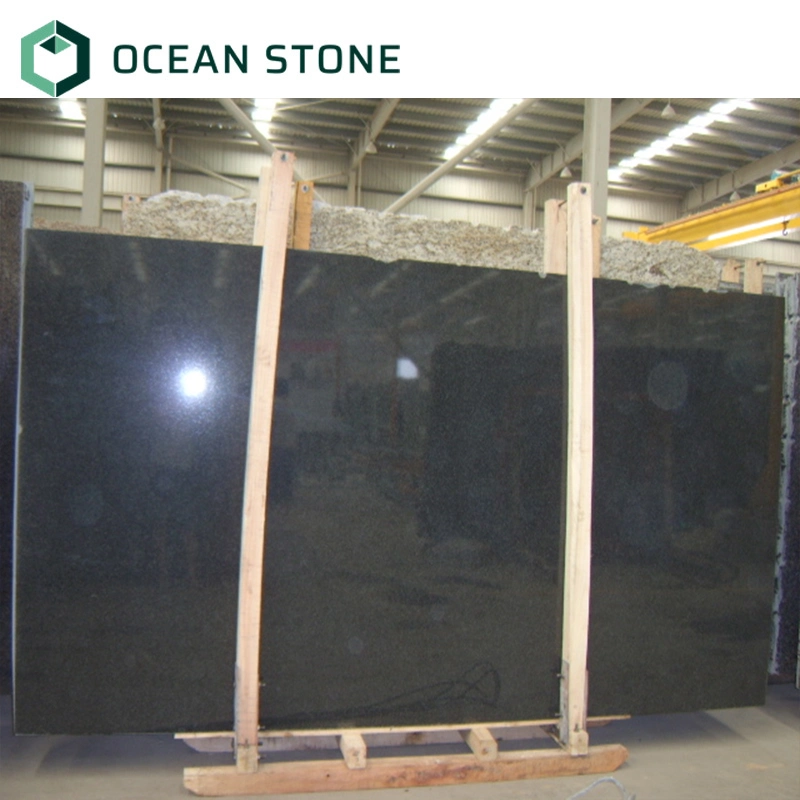 Polished India Black Granite for Kitchen Countertop