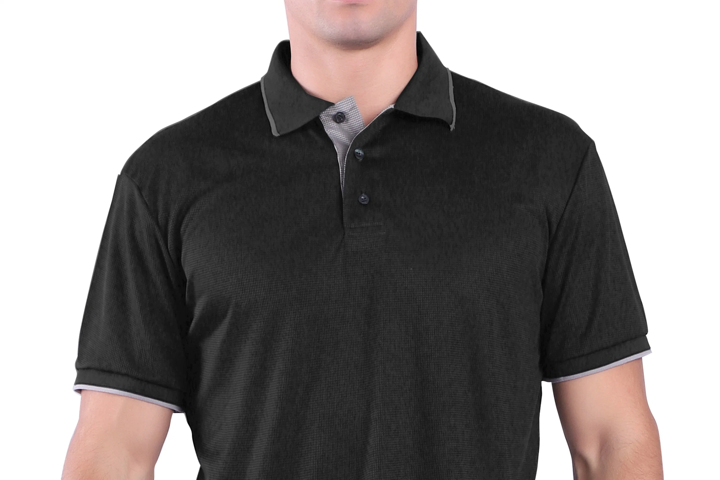 Ms015 Men's Solid Breathable Waffit Series Polo Shirt Summer Wear