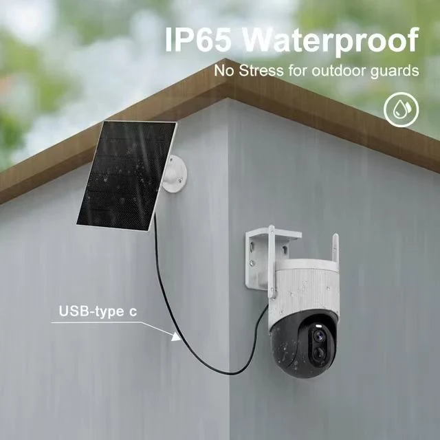 Caméra IP sans fil intelligente 4G Solar WiFi Caméra de sécurité PTZ Caméra avec batterie intégrée 18650 Détection de mouvement PIR Surveillance de sécurité à domicile Tuya Caméra de sécurité extérieure.