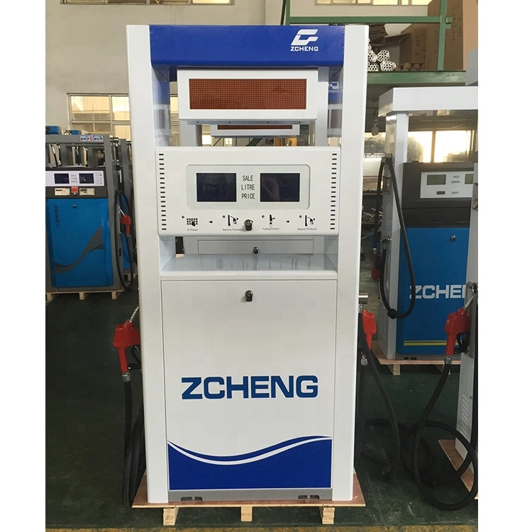 Zcheng Machine de pompe à essence Prix du distributeur de carburant Tokheim Pompe de station-service Distributeur de carburant