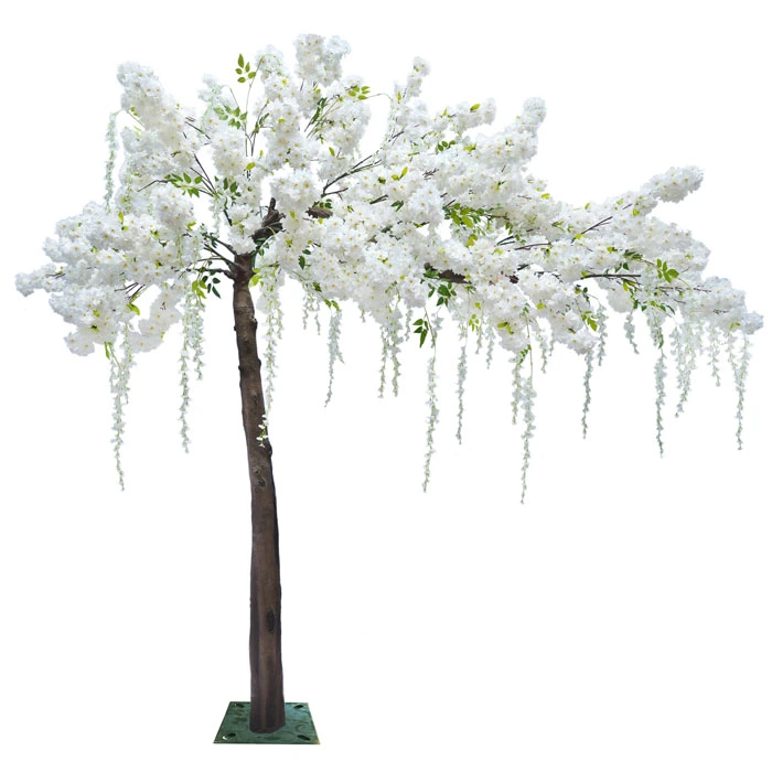 Artificial White Color Cherry Blossom Trees Handmade Pink Tree with Cherry Blossom