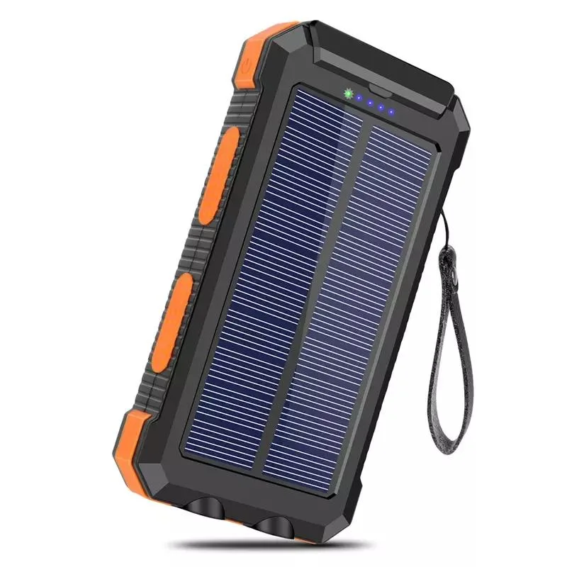 10000mAh 20000mAh Outdoor Portable Fast Charger Power Banks Foldable Solar Panel Power Bank Solar Wireless Charger
