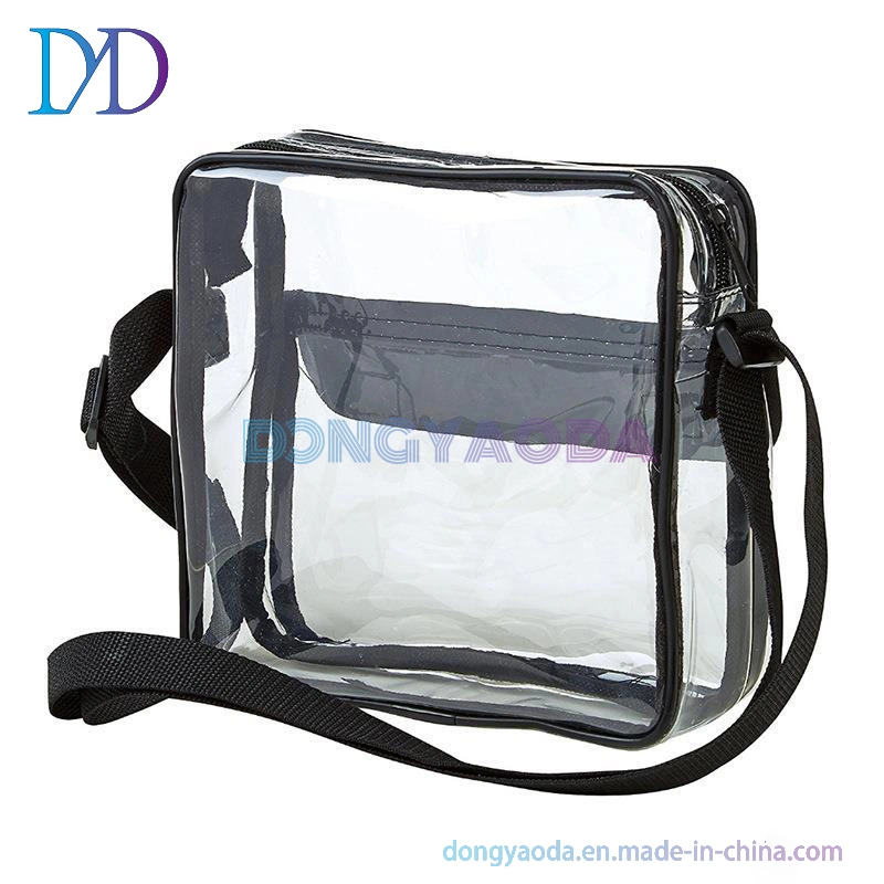 PVC Transparent Makeup Artist Suit Bag Transparent Cosmetic Storage Bag Travel Makeup Kit Storage Bag with Detachable Shoulder Strap