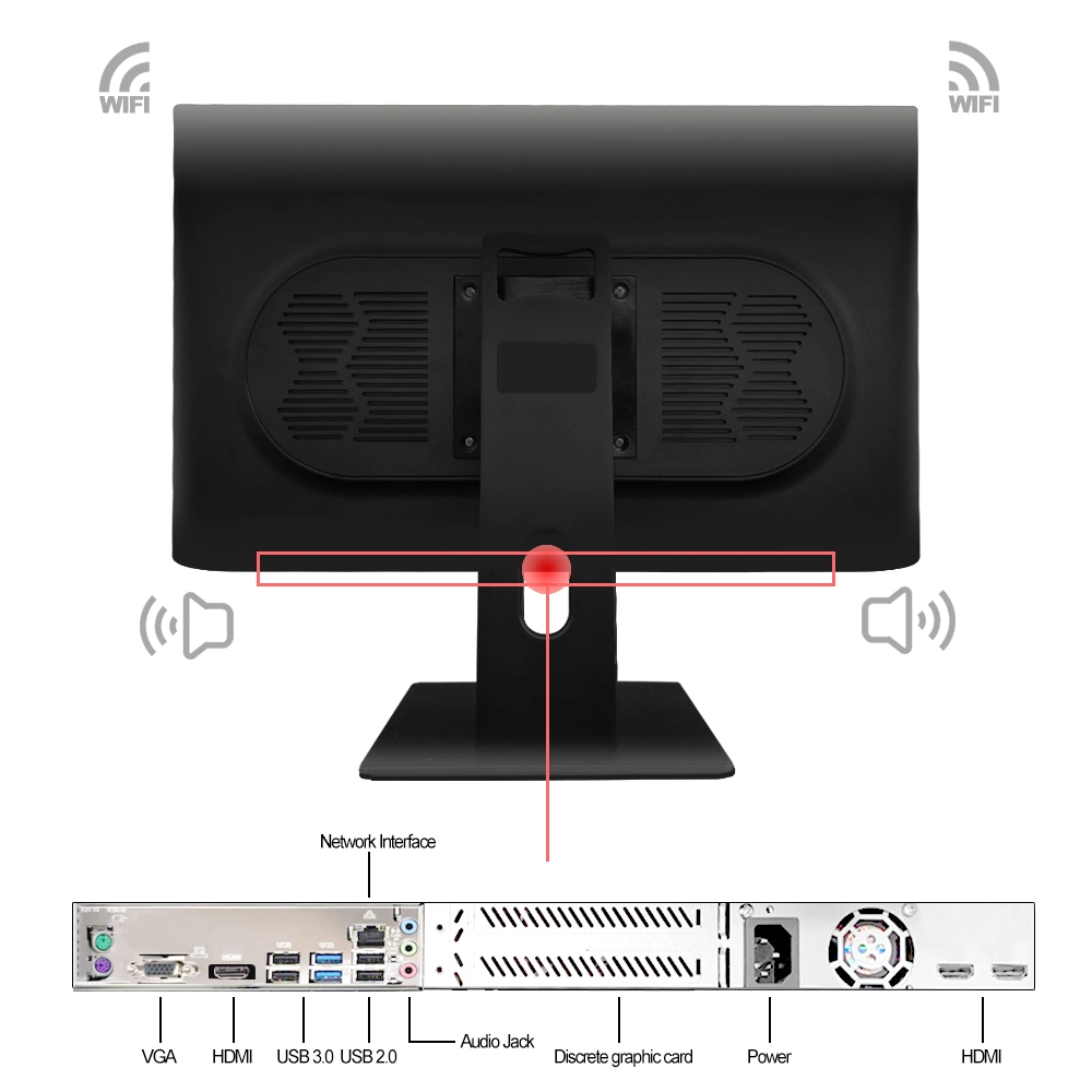 PC I9 9900K para juegos portátiles I3 i5 i7 procesador PC de escritorio Juegos PC de escritorio todo en uno PC