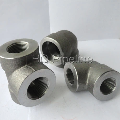 Stainless & Carbon Steel ANSI B16.11 Threaded Pipe Fittings Forged 90 Degree Thread Elbows