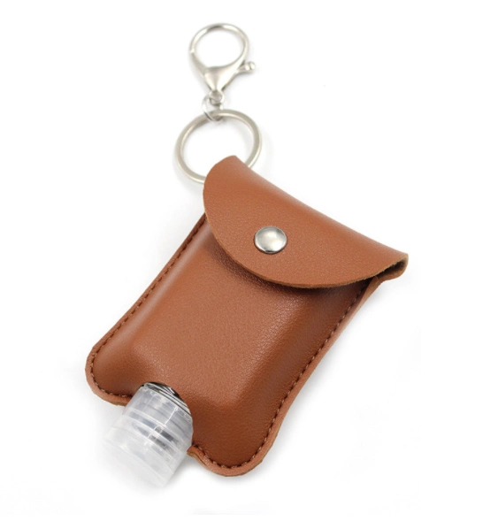 Keychain Mini Leather Holder Hand Sanitizer Perfume Bottle Pouch Bag