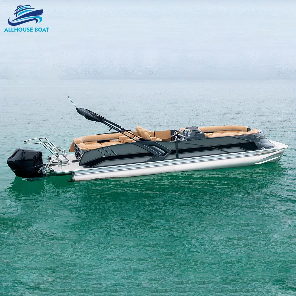 Factory 29FT Fully Welded New Design Luxury Aluminum Recreational Floating Pontoon Boats