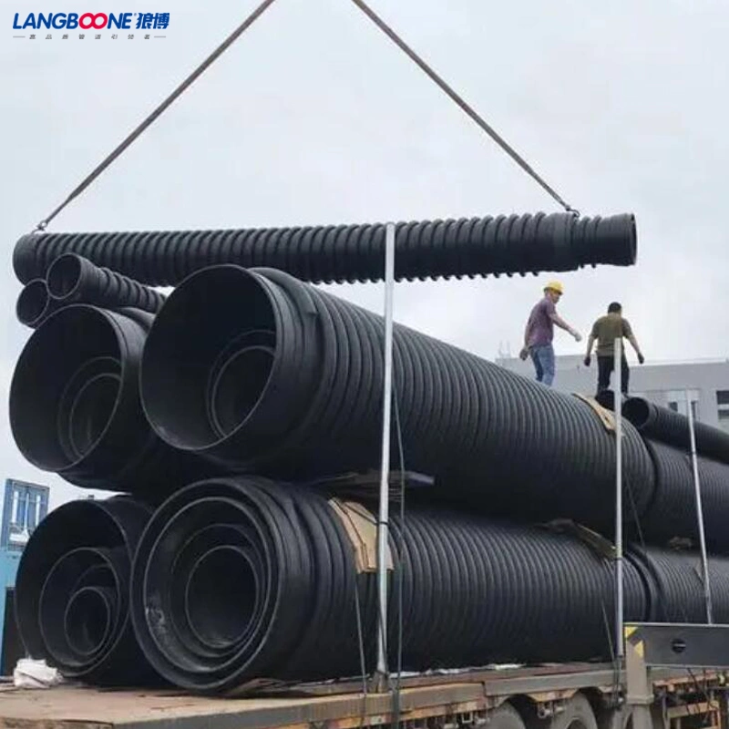 Large Diameter HDPE Structured Wall Pipes 2400mm Krah Pipe for Drain