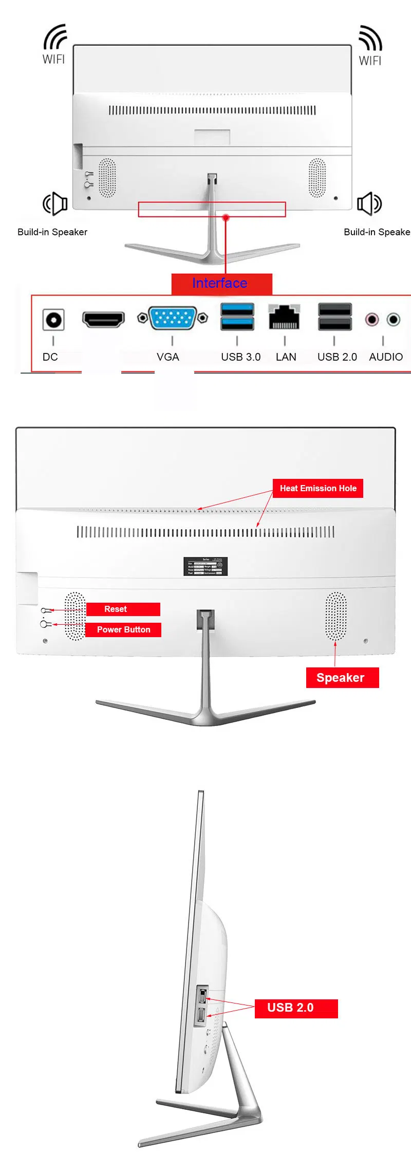 24inch 27inch All-in-One Mini PC 24inches-Computerbildschirm 27-Zoll-All-in-One-Desktop mit 27 Gaming Core i7