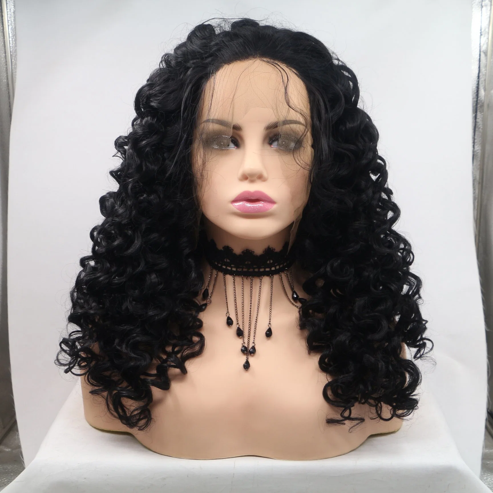 Новый стиль синтетического волокна всех волос Wig коротких волос для чернокожих женщин