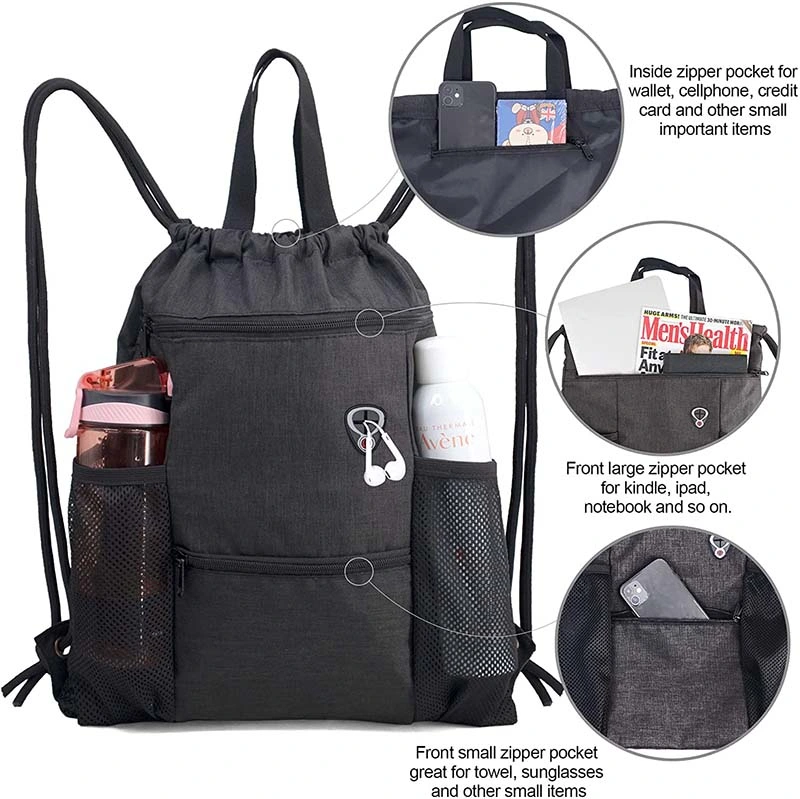 Custom Printed Waterproof Sport Large Capacity Promotion Gift Drawstring Bag