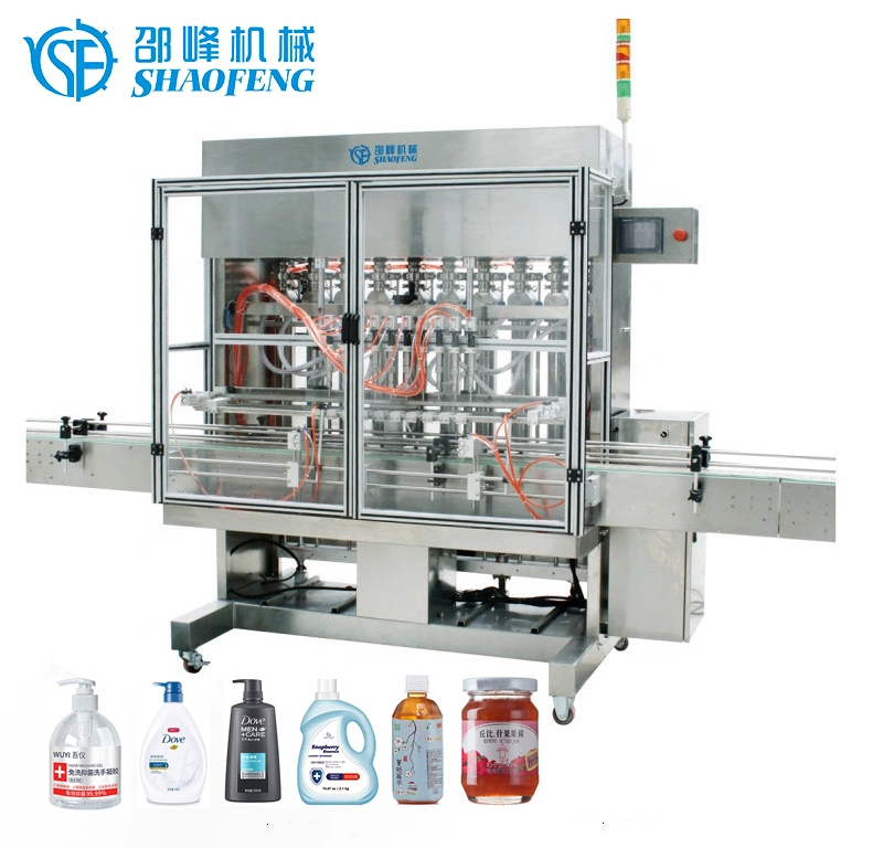 Round Flat Square Bottle Jar Filling Machine Liquid Soap Detergent Bleach Shower Gel Cream Filling Machine Filler