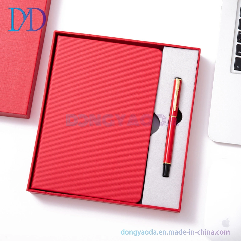 مجموعة ثنائية القطع لقلم توقيع المفكرة Office Meeting Business Notebook لقلم توقيع الشعار المطبوع