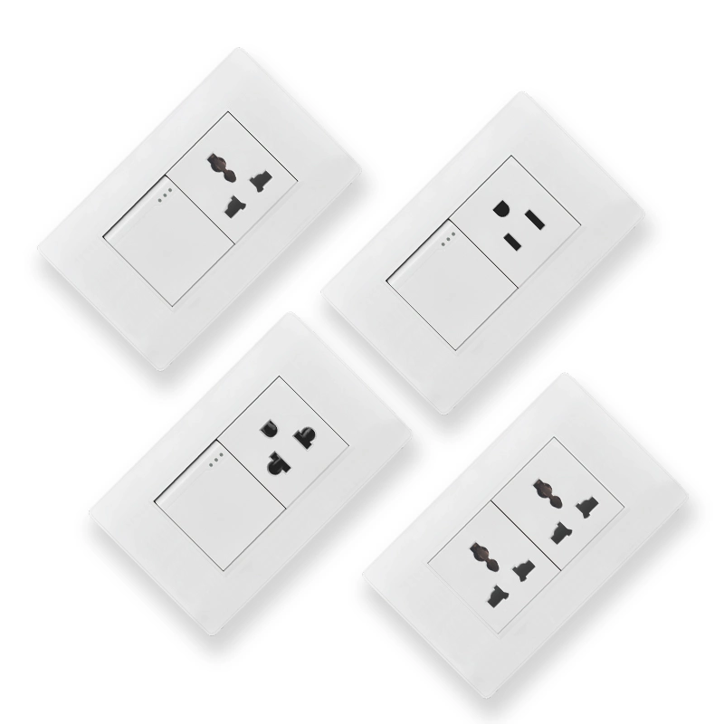 N1.4 Home Appliance South American Smart Plug Socket Us Wall Outlet Socket and Switch 118 Wall Switch