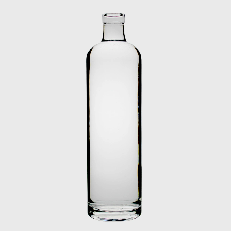 Spot produit contenant de verre de liqueur de spiritueux claire 700ml de boissons de marque de Whisky Gin Bouteille de vin en verre avec couvercle